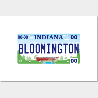 Bloomington Indiana License Plate Posters and Art